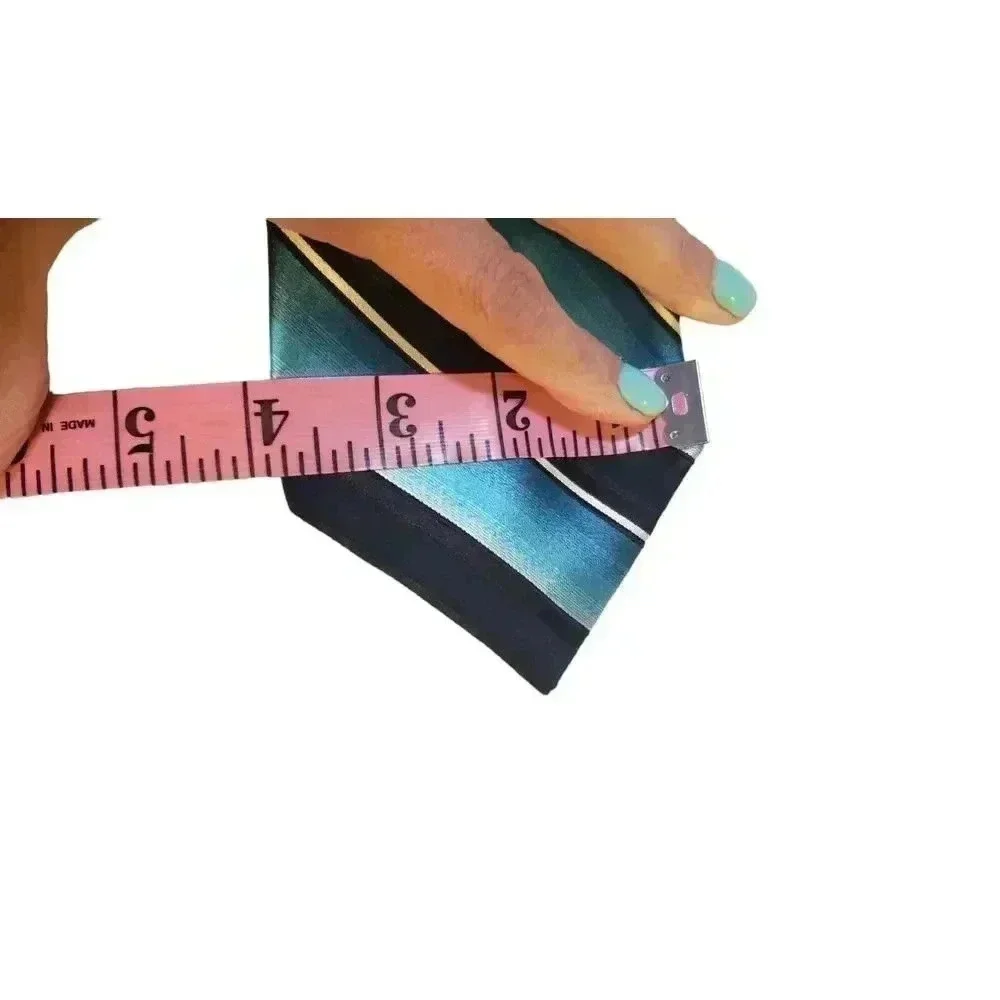 Croft & Barrow Luxury‎ Black Blue Stripes All Silk Necktie Tie Business Church